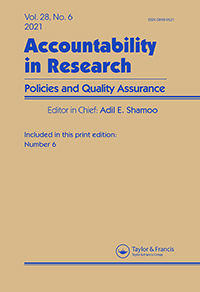 Cover image for Accountability in Research, Volume 28, Issue 6, 2021