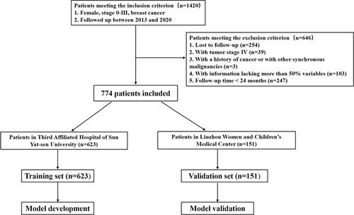Figure 1 Flowchart of the study design and patient selection.