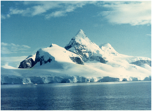 Figure 7. Scenic view along the Antarctic Peninsula, 8 January 1974.