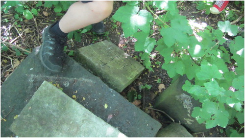 Figure 3. Visiting the ‘Ghost Forest’ the children spoke of during the mapping exercise.