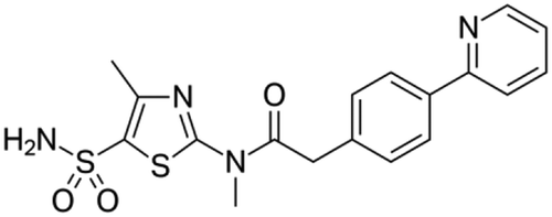 Figure 2. Structure of pritelivir, a helicase-primase primary sulfonamide inhibitor, also acting as an efficient carbonic anhydrase inhibitor [Citation30,Citation32,Citation33]