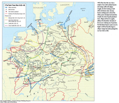 Figure 1. An example of the conventional cartography of conflict. Source: P.K. O’Brien gen.ed. Oxford Atlas of wWorld hHistory (Oxford University Press, 1999), 159.