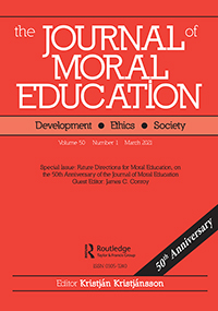 Cover image for Journal of Moral Education, Volume 50, Issue 1, 2021