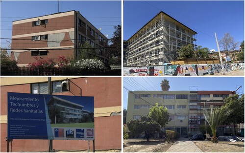 Figure 8. Housing Blocks Tipologies 500 and 1020, CORVI, under maintenance and repair.