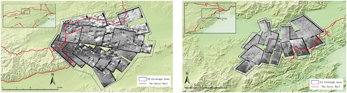 Figure 5. Two U2 images coverage areas that have been geographically aligned.