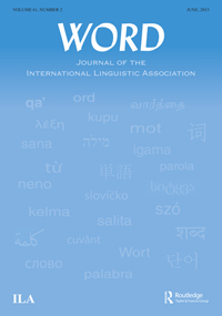 Cover image for WORD, Volume 61, Issue 2, 2015