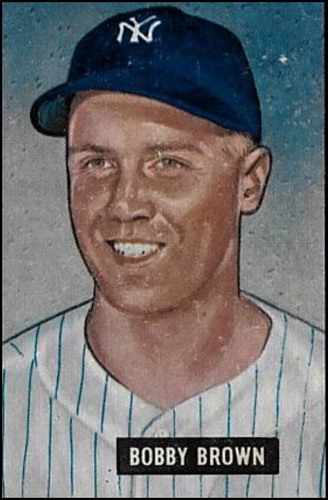 Figure 1. Bobby Brown’s Bowman’s baseball card.