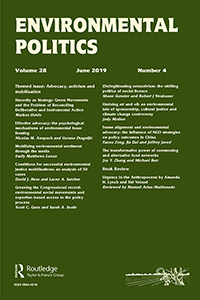 Cover image for Environmental Politics, Volume 28, Issue 4, 2019