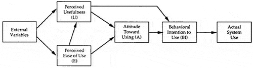 Figure 1. Technology Acceptance Model (TAM, Davis et al., Citation1989).