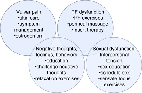 Figure 1 Biopsychosocial framework for treating women with vulvodynia.
