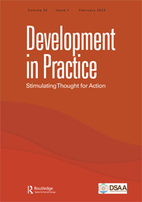 Cover image for Development in Practice, Volume 33, Issue 1, 2023