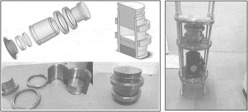 Figure 2. Schematic view of the main components of the mold and press machine.