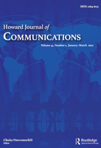 Cover image for Howard Journal of Communications, Volume 33, Issue 1, 2022