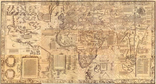 Figure 2. Waldseemüller’s 1516 Carta marina (Library of Congress Washington, Geography and Map Division)