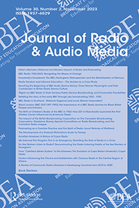 Cover image for Journal of Radio & Audio Media, Volume 30, Issue 2, 2023