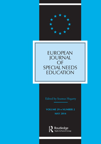 Cover image for European Journal of Special Needs Education, Volume 29, Issue 2, 2014
