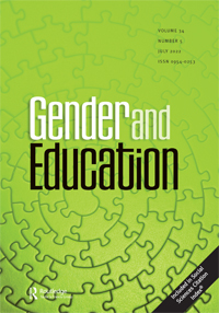 Cover image for Gender and Education, Volume 34, Issue 5, 2022