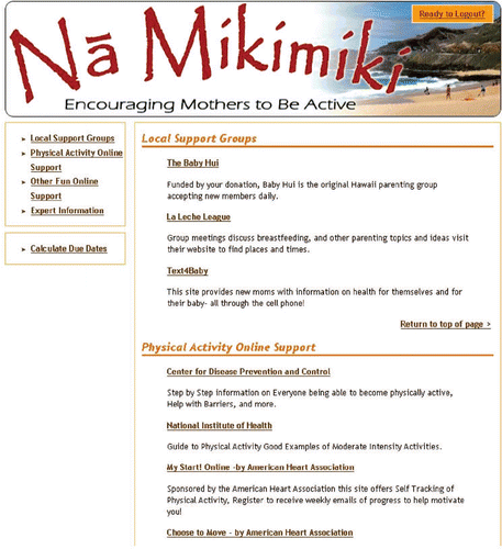 FIGURE 2 Website page for print/website materials comparison condition (color figure available online).