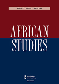 Cover image for African Studies, Volume 81, Issue 1, 2022