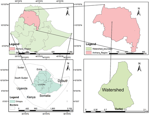Figure 1. Location map of Maybar watershed.