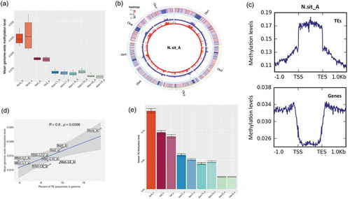 Figure 1. DNA methylation levels and distribution in the genomes of Neurospora species.