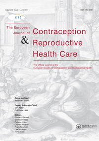 Cover image for The European Journal of Contraception & Reproductive Health Care, Volume 22, Issue 3, 2017