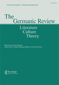 Cover image for The Germanic Review: Literature, Culture, Theory, Volume 93, Issue 4, 2018