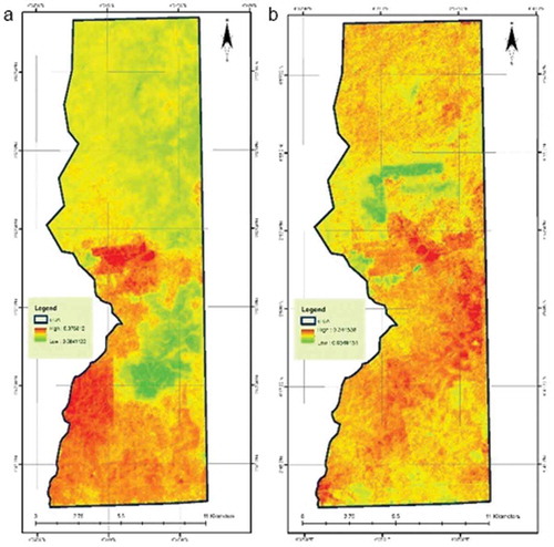 Figure 10. Landsat-derived NDVI (using surface reflectance).