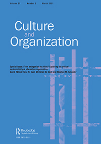 Cover image for Culture and Organization, Volume 27, Issue 2, 2021