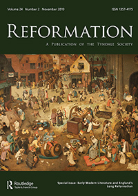 Cover image for Reformation, Volume 24, Issue 2, 2019