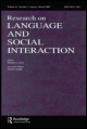Cover image for Research on Language and Social Interaction, Volume 8, Issue 3-4, 1975