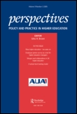 Cover image for Perspectives: Policy and Practice in Higher Education, Volume 1, Issue 2, 1997