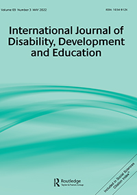 Cover image for International Journal of Disability, Development and Education, Volume 69, Issue 3, 2022