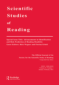 Cover image for Scientific Studies of Reading, Volume 27, Issue 1, 2023