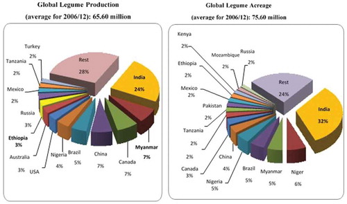 Figure 1. Share of major grain legumes producing countries to global grain legumes production