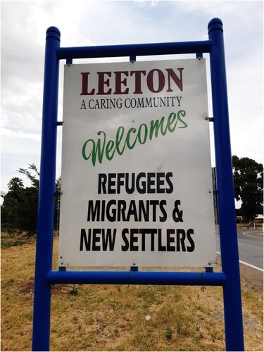Figure 1. Leeton welcome sign – Courtesy Heidi Hetz.