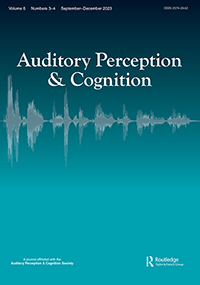 Cover image for Auditory Perception & Cognition, Volume 6, Issue 3-4, 2023