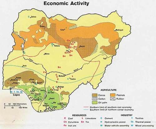 Figure 3. Main agricultural products in Nigeria (Imaenyin Citation2015)