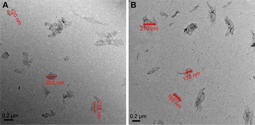 Figure 3 TEM images of GO (A) and GRH (B).