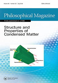Cover image for Philosophical Magazine, Volume 98, Issue 20, 2018