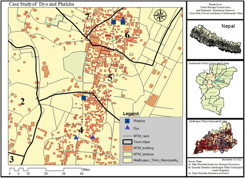 Figure 1. Location map of study area Thimi.