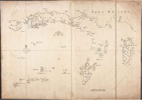 Map 1. Southern Maluku, Dutch map drawn between 1690 and 1743. Source: Public domain.