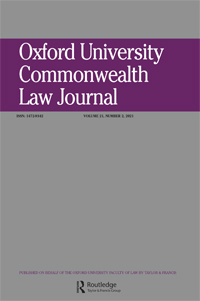 Cover image for Oxford University Commonwealth Law Journal, Volume 21, Issue 2, 2021