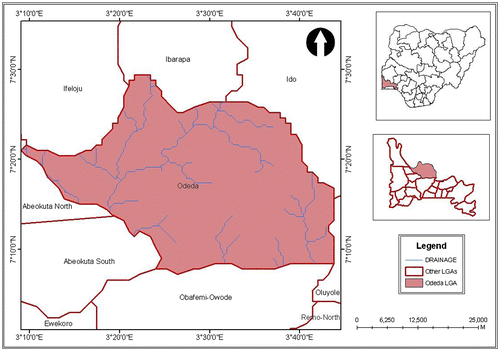 Figure 1. Map depicting location of Odeda LGA in South-west Nigeria.Source: Isaac Idowu Balogun.