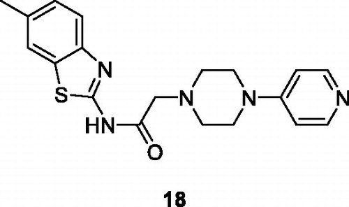 Figure 11. Pyridine conataining piperazine benzothiazole derivative 18.