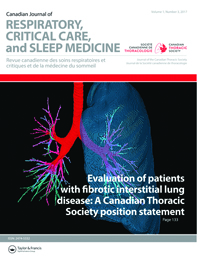 Cover image for Canadian Journal of Respiratory, Critical Care, and Sleep Medicine, Volume 1, Issue 3, 2017