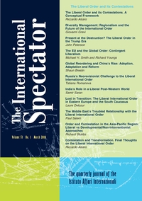 Cover image for The International Spectator, Volume 53, Issue 1, 2018