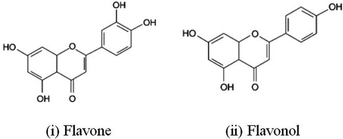 Figure 6. Molecular structure of flavones and flavonols.