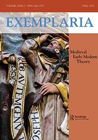 Cover image for Exemplaria, Volume 32, Issue 3, 2020