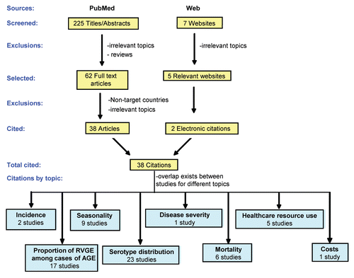 Figure 1 Flow chart representing the selection of relevant citations.